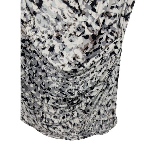 CAbi #734 Lara Drape Neckline Animal Print Ruched Sleeveless Tunic Size L - Picture 4 of 10